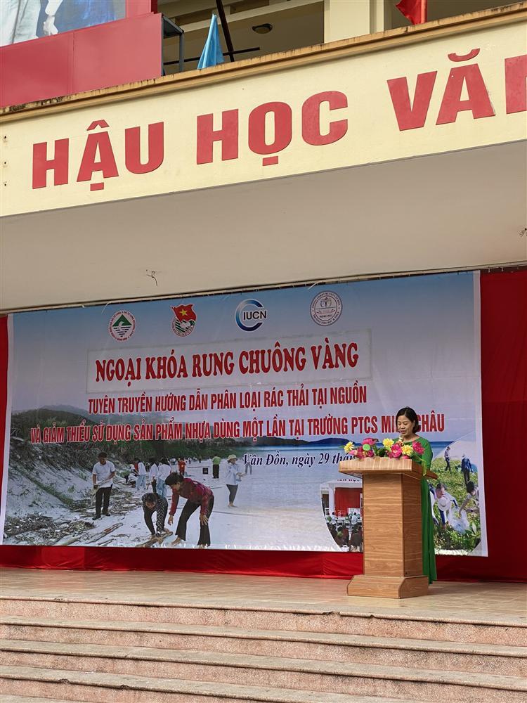 Tổ chức chương trình tuyên truyền, hướng dẫn phân loại rác thải tại nguồn và giảm thiểu sử dụng sản phẩm nhựa dùng một lần tại trường PTCS Minh Châu 11 1 Copy 4